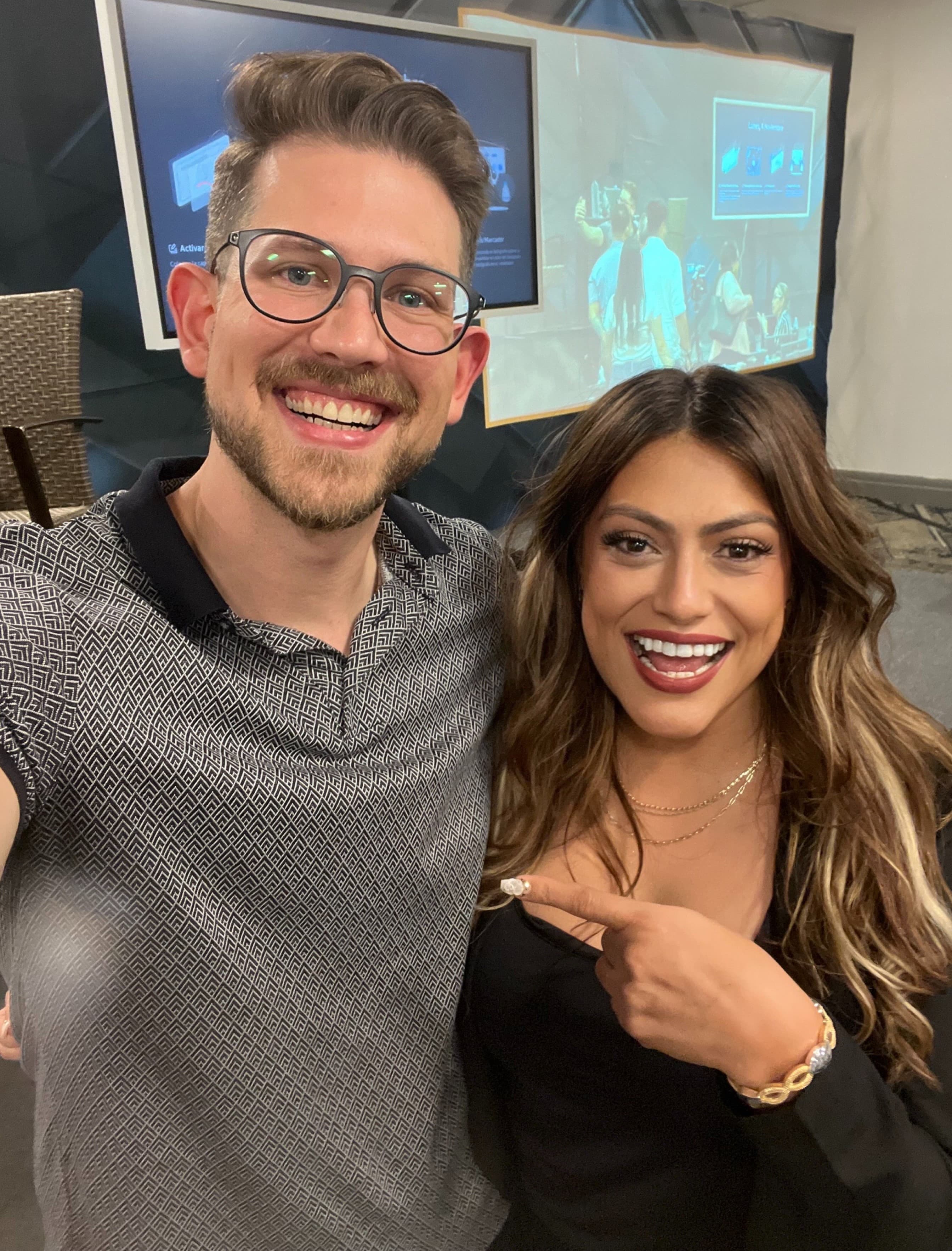 Maribel Ramos con Spencer Hoffmann